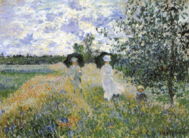 Claude Monet A walk near Argenteuil oil painting image